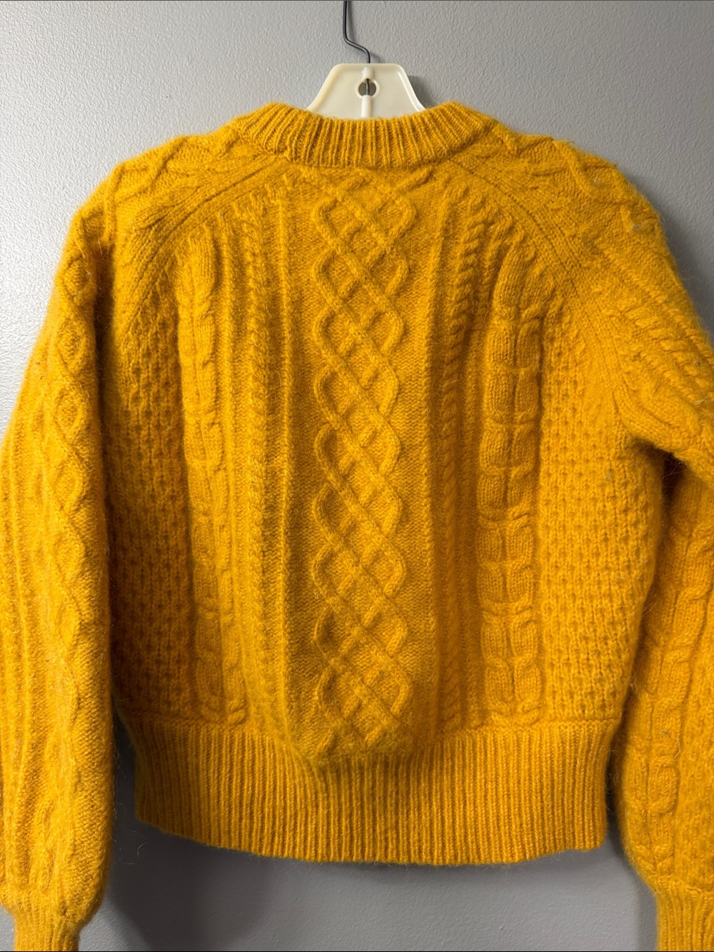 Jcrew X Demylee wool blend yellow sweater, S Womens Mustard Ribbed Sweater - Picture 5 of 7